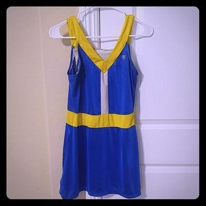 Wilson medium tennis dress yellow and turquoise